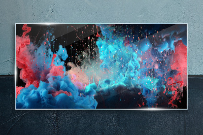 Expression of colors in motion Glass Print
