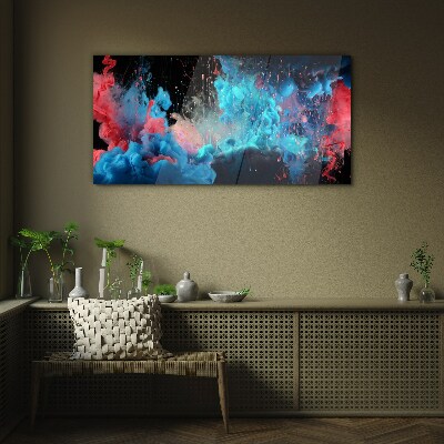 Expression of colors in motion Glass Print