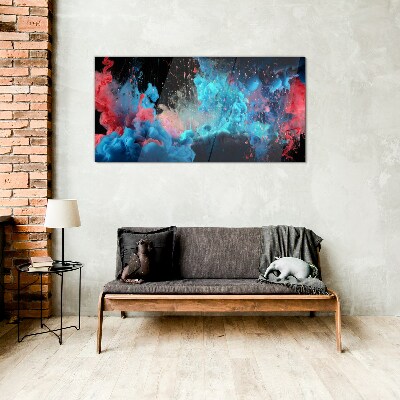 Expression of colors in motion Glass Print