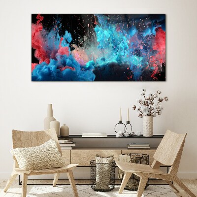 Expression of colors in motion Glass Print