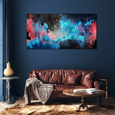 Expression of colors in motion Glass Print