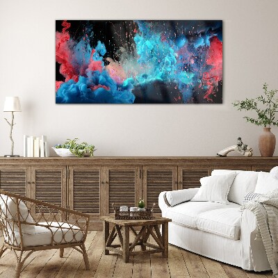 Expression of colors in motion Glass Print