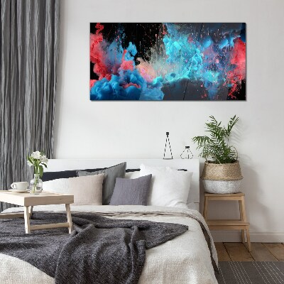 Expression of colors in motion Glass Print