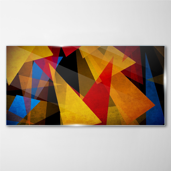 Color Geometry in Motion Glass Print