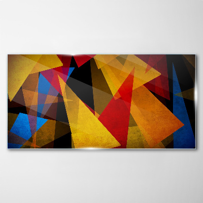 Geometry abstraction threesome Glass Print