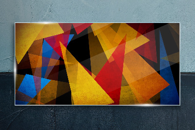 Color Geometry in Motion Glass Print