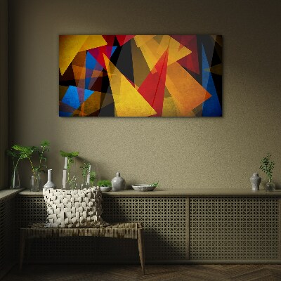 Color Geometry in Motion Glass Print