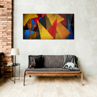Color Geometry in Motion Glass Print