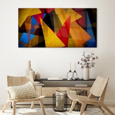 Color Geometry in Motion Glass Print