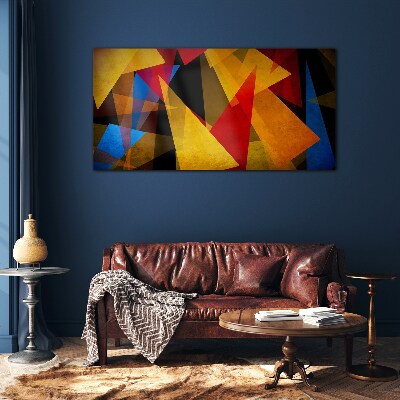 Color Geometry in Motion Glass Print