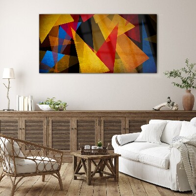 Color Geometry in Motion Glass Print
