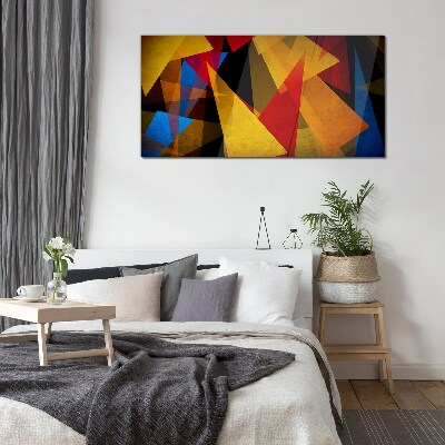 Color Geometry in Motion Glass Print