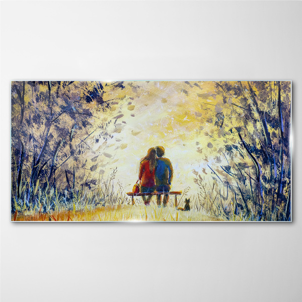 Love in the wind Glass Print
