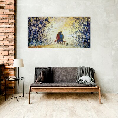 Love in the wind Glass Print