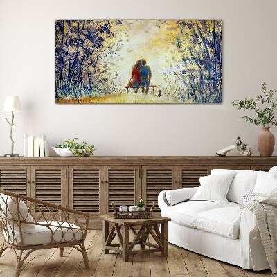 Love in the wind Glass Print