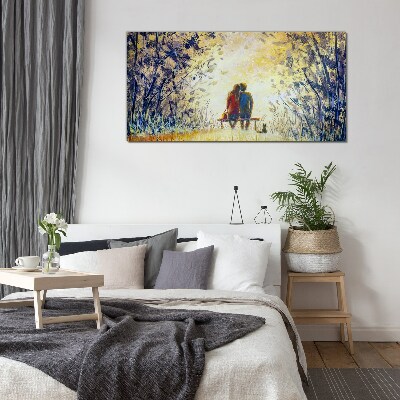 Love in the wind Glass Print