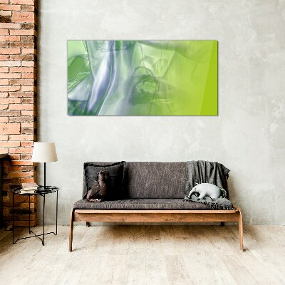 Modern abstraction Glass Print