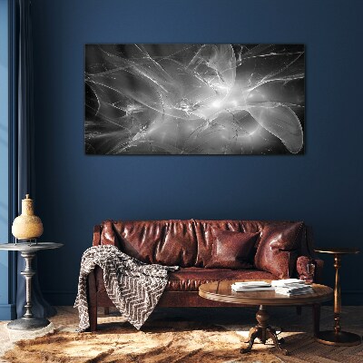 Futuristic abstractions in monochrome Glass Print
