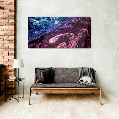 Cosmic swirl of colors Glass Print