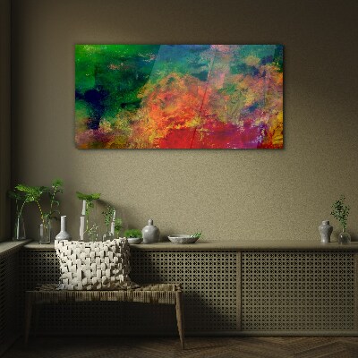 The colors of emotions in motion Glass Print