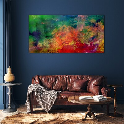 The colors of emotions in motion Glass Print