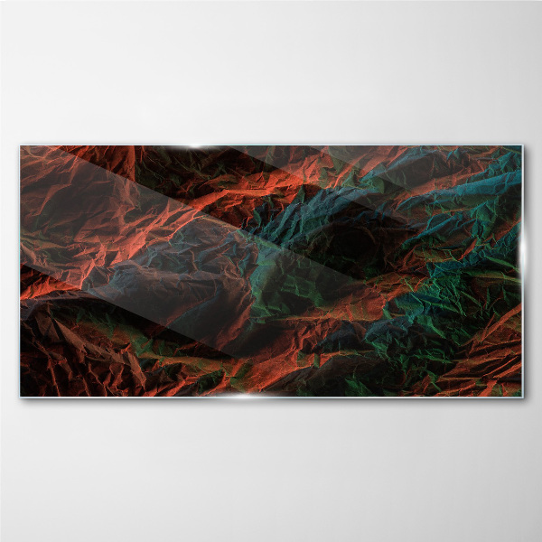 Complex colors and textures Glass Print