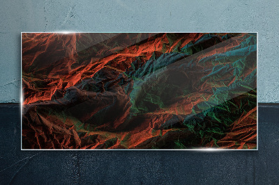 Complex colors and textures Glass Print