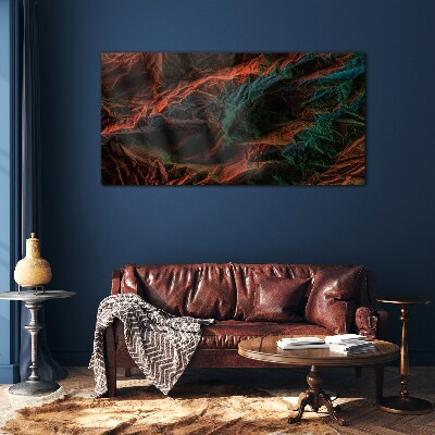 Complex colors and textures Glass Print