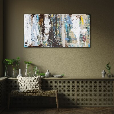 Abstract Mosaic of Colors Glass Print