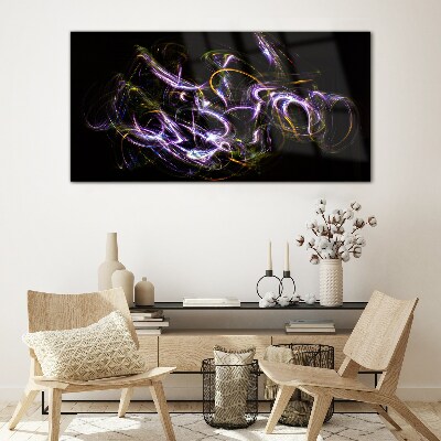 Abstract light Glass Print