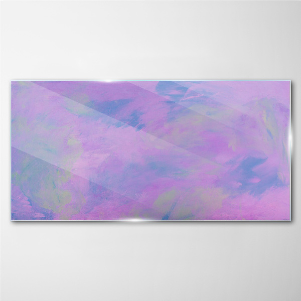 Delicate shades of purple and blue Glass Print