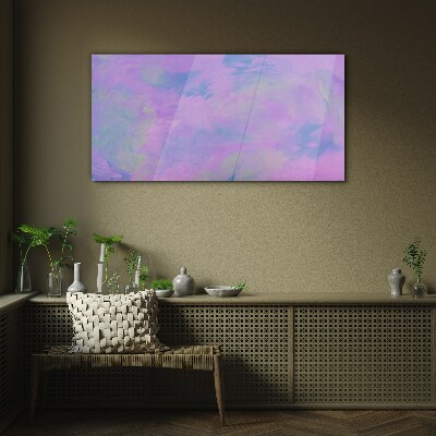Delicate shades of purple and blue Glass Print