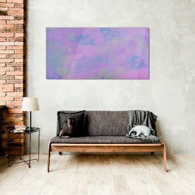 Delicate shades of purple and blue Glass Print