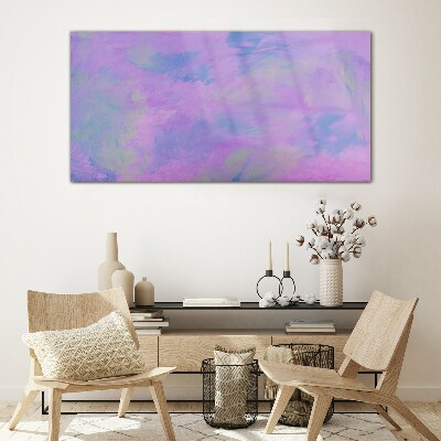 Delicate shades of purple and blue Glass Print