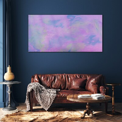 Delicate shades of purple and blue Glass Print