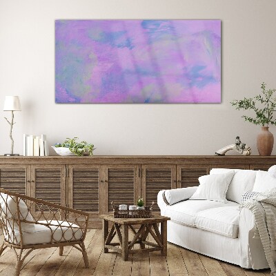 Delicate shades of purple and blue Glass Print
