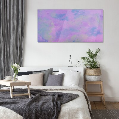 Delicate shades of purple and blue Glass Print