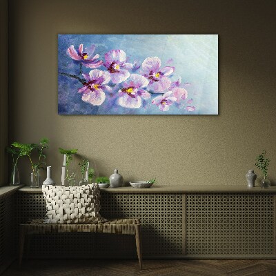 Orchids in pastel shades Glass Print