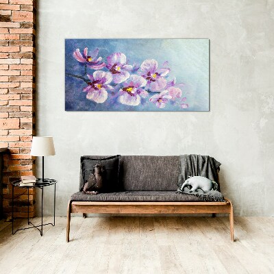 Orchids in pastel shades Glass Print