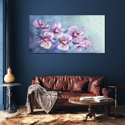 Orchids in pastel shades Glass Print