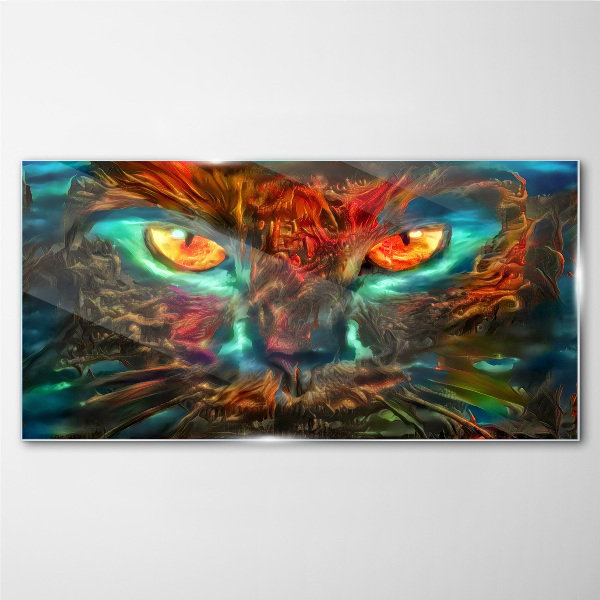 Mystery Cat Eyes Glass Print