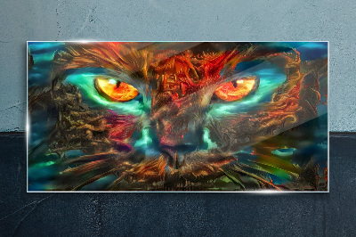 Mystery Cat Eyes Glass Print