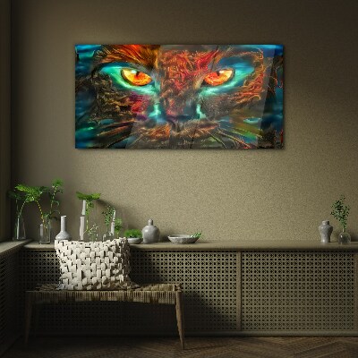 Mystery Cat Eyes Glass Print