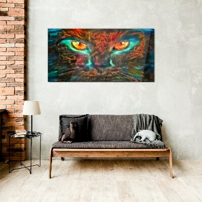 Mystery Cat Eyes Glass Print