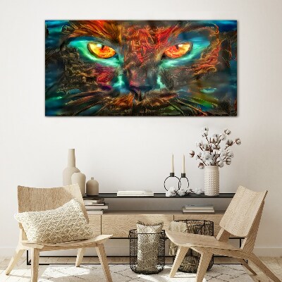 Mystery Cat Eyes Glass Print