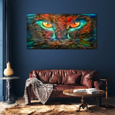 Mystery Cat Eyes Glass Print