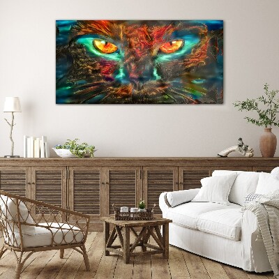 Mystery Cat Eyes Glass Print