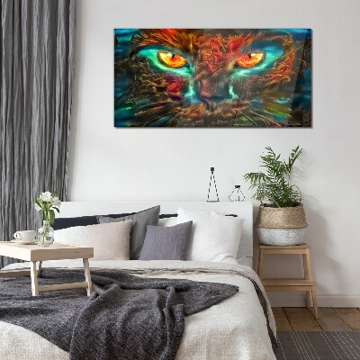 Mystery Cat Eyes Glass Print