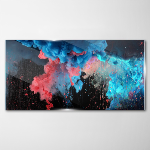 Cosmic explosion of colors Glass Print