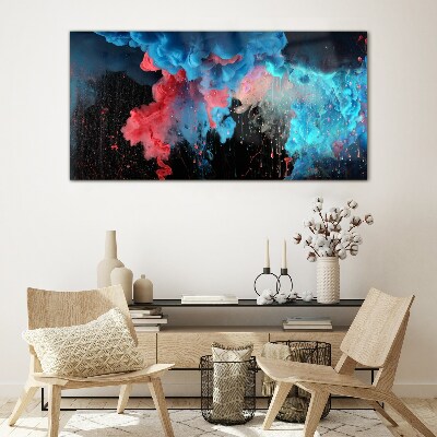 Cosmic explosion of colors Glass Print